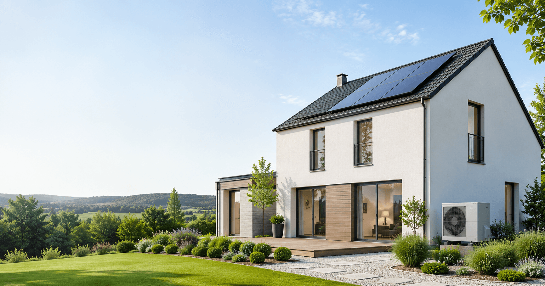 Maison française rénovée avec performance énergétique améliorée